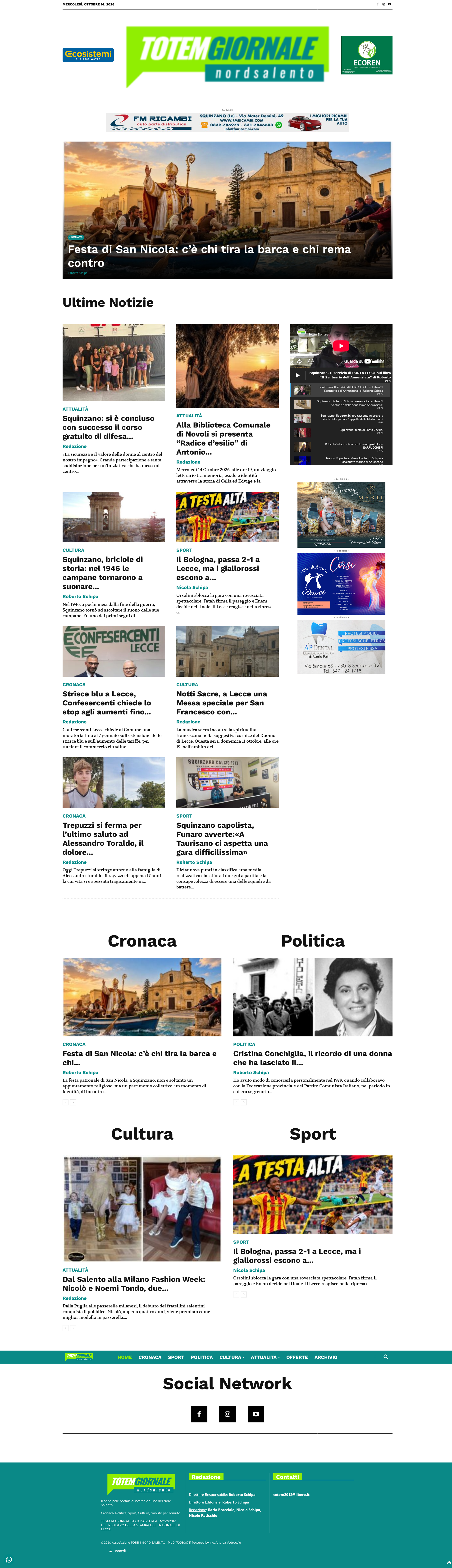 Sito di notizie TG Nord Salento